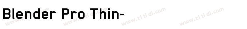 Blender Pro Thin字体转换 Blender Pro Thin字体转换